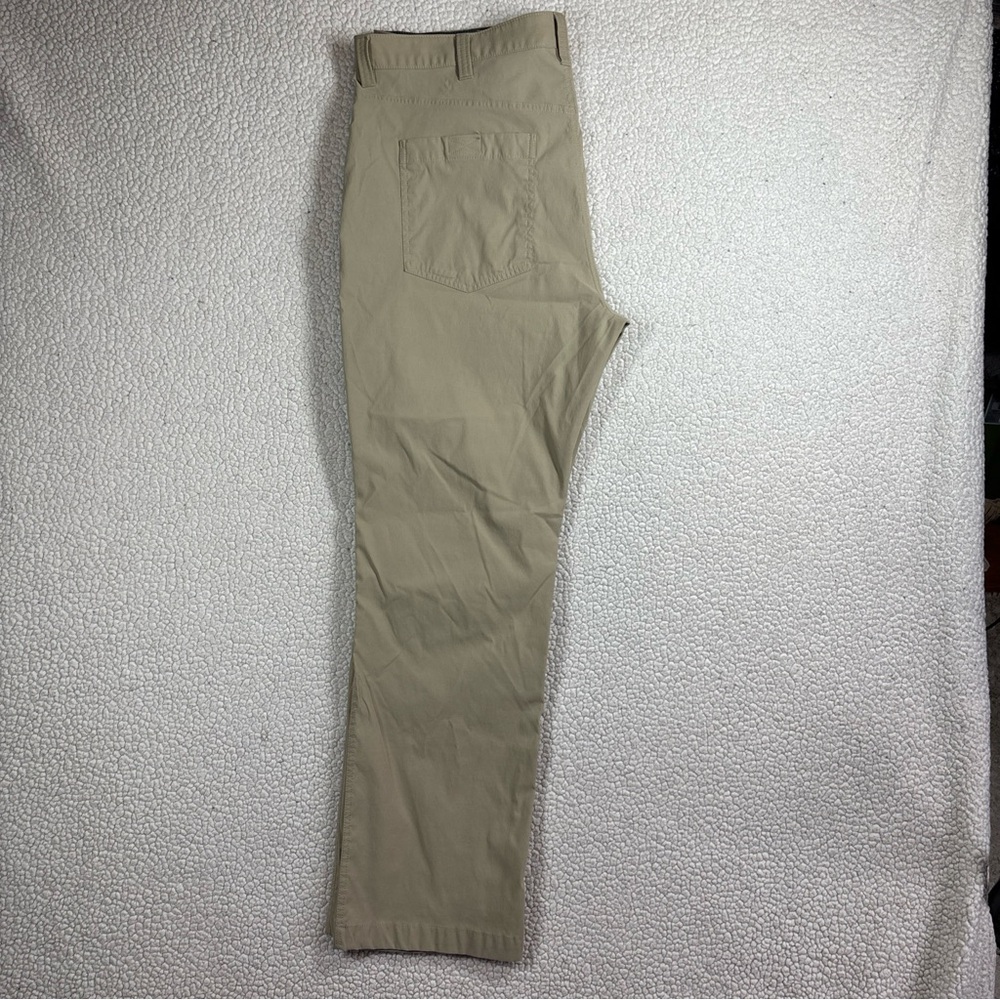 Eddie Bauer Tech Pants Men Tan Size 38 x 30 Lightweight Stretch Fabric Outdoor - Picture 14 of 16